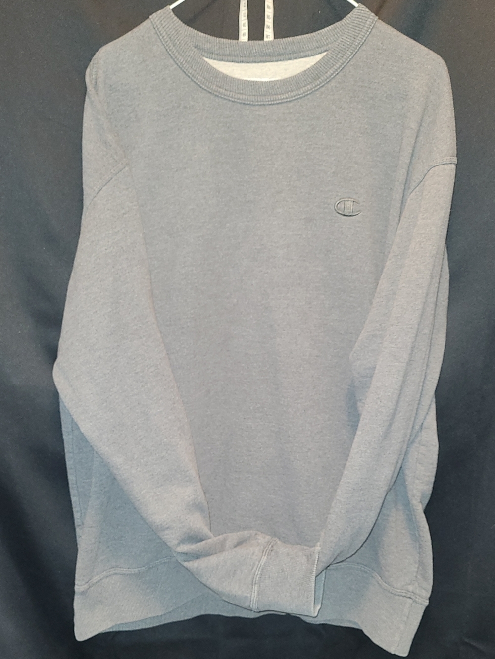 Vintage Champion Men’s Crewneck Sweatshirt - Gray Size LG
